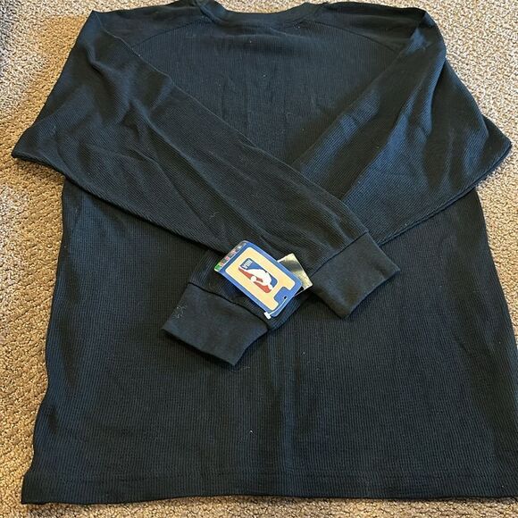 Adidas NBA Boys Brooklyn Nets Basketball Black & White Long Sleeve Shirt - Picture 7 of 7